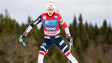 Norka Therese Johaugová míří za vítězstvím v závodě na 10 km volnou technikou v... Norka Therese Johaugová míří za vítězstvím v závodě na 10 km volnou technikou v...