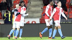 Slávistická radost v utkání s Mladou Boleslaví, Peter Olayinka a Miroslav Stoch... Slávistická radost v utkání s Mladou Boleslaví, Peter Olayinka a Miroslav Stoch...