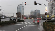 Olomoucká křižovatka, na které hledaná řidička při odbočování vlevo nedala... Olomoucká křižovatka, na které hledaná řidička při odbočování vlevo nedala...