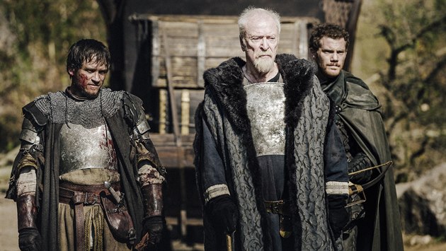 Vinzenz Kiefer, Machael Caine a Alistair Brammen při natáčení filmu Jan Žižka Vinzenz Kiefer, Machael Caine a Alistair Brammen při natáčení filmu Jan Žižka