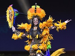 Mayra Dias, Miss Brazil 2018 walks on stage during the 2018 Miss Universe...