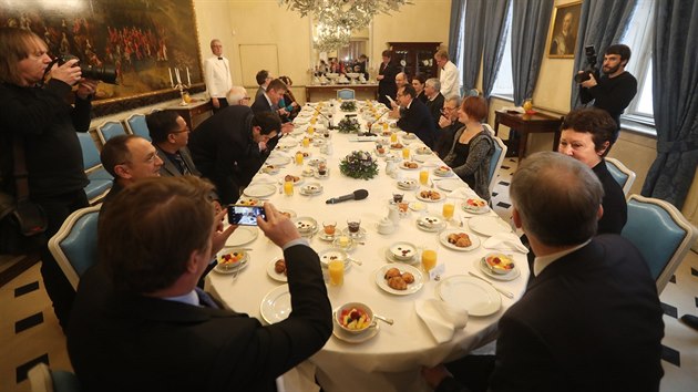 Praha 11.12.2018, 30. vro sndan francouzskho prezidenta Franoise Mitteranda s eskoslovenskmi disidenty, francouzsk velvyslanec Roland Galharague, esk ministr zahrani Tom Petek, FOTO MAFRA DAN MATERNA