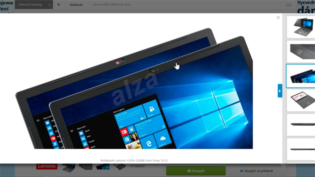 Paradoxní je, že notebook Lenovo V330 již má krytku webové kamery zabudovanou.