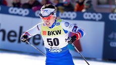 Kateřina Razýmová během sprintu volnou technikou ve švýcarském Davosu. Kateřina Razýmová během sprintu volnou technikou ve švýcarském Davosu.