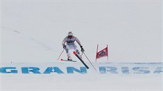 Nmec Stefan Luitz bhem obího slalomu v Alta Badii.