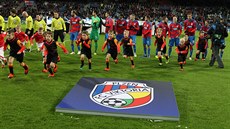 Plzeňský nástup k utkání Ligy mistrů proti AS Řím. Plzeňský nástup k utkání Ligy mistrů proti AS Řím.