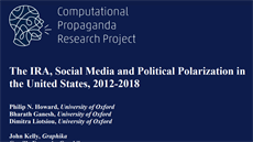 Internet Research Agency, sociální sít a politická polarizace v USA v letech...