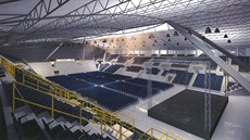 Plánovaná podoba Zimního stadionu Luka ajky ve Zlín po rekonstrukci