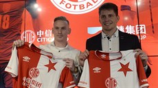 Petr Ševčík (vlevo) a Lukáš Masopust podepsali s pražskou Slavií smlouvy na tři... Petr Ševčík (vlevo) a Lukáš Masopust podepsali s pražskou Slavií smlouvy na tři...