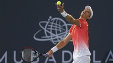 Jihoafrický tenista Kevin Anderson v duelu s Rafaelem Nadalem, ze Španělska. Jihoafrický tenista Kevin Anderson v duelu s Rafaelem Nadalem, ze Španělska.