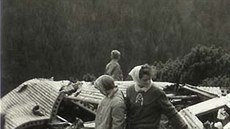 Vrak letounu Ju 52 v létě roku 1962