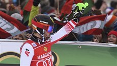 Rakouský lyžař Marcel Hirscher slaví vítězství ve slalomu v... Rakouský lyžař Marcel Hirscher slaví vítězství ve slalomu v...