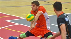 Volejbalista Karlovarska Daniel Pfeffer v akci Volejbalista Karlovarska Daniel Pfeffer v akci