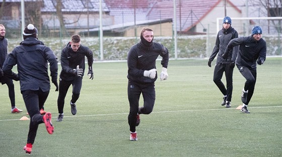 Momentka z tréninku fotbalist Slovácka