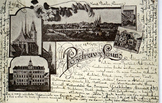 Pravdpodobn nejstarí lounská pohlednice z roku 1895
