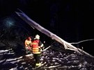 Hasiči v Krušných horách již od včerejšího večera odstraňují polomy způsobené silným větrem a sněhem. Hasiči v Krušných horách již od včerejšího večera odstraňují polomy způsobené silným větrem a sněhem.
