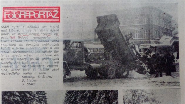 O snhov kalamit v lednu 1979 vrazn informoval i libereck komunistick list Vped.