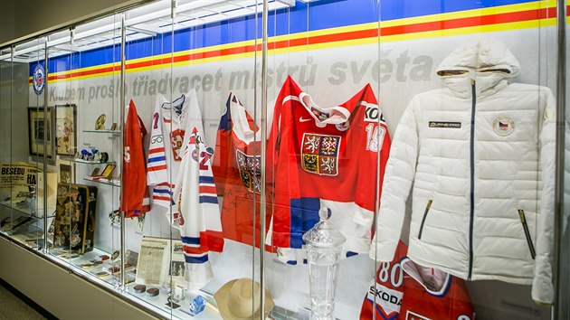 Destky dres, vstroj branke z dob dvno minulch, cenn medaile, trofejn puky, historick dokumenty, prsten pro vtze Stanley Cupu od Jaroslava Pouzara i st hokejov kabiny, kde si mete oblci vstroj. Tak vypad vstava v eskobudjovickm Jihoeskm muzeu.