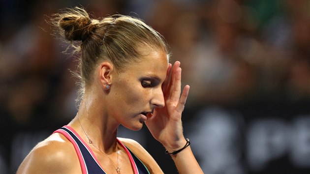 esk tenistka Karolna Plkov v semifinle turnaje v Brisbane