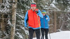 Běžkaři trénovali na Šumavě pod vedením Michala Pilouška (na snímku) a... Běžkaři trénovali na Šumavě pod vedením Michala Pilouška (na snímku) a...