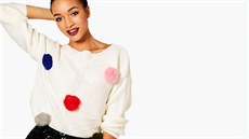 Faux Fur Pom Pom Jumper