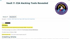 GHIDRA je nkolikrát zmínna v dokumentech CIA, které zveejnil soubor...