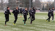 První zimní trénink fotbalistů Olomouce. První zimní trénink fotbalistů Olomouce.