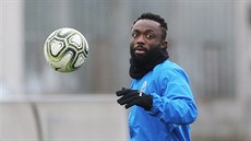 Joel Kayamba na tréninku Plzně. Joel Kayamba na tréninku Plzně.