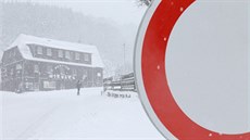 Uzavřená silnice v Mikulově Uzavřená silnice v Mikulově