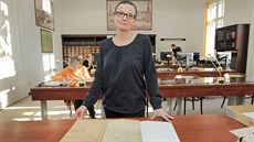 Ředitelka ostravského archivu Hana Šústková. Ředitelka ostravského archivu Hana Šústková.
