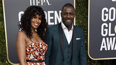 Sabrina Dhowreová a Idris Elba na Zlatých glóbech (Beverly Hills, 6. ledna 2019)