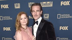 James Van Der Beek a jeho manelka Kimberly Brooková na Zlatých glóbech...