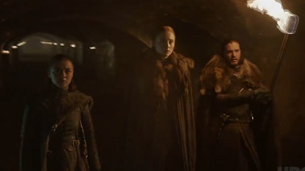 John, Aria a Sansa se v teaseru na GoT sešli v hrobce Starků John, Aria a Sansa se v teaseru na GoT sešli v hrobce Starků