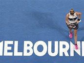 Petra Kvitov ve tetm kole Australian Open.