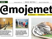 Stránka deníku Metro s novou rubrikou Moje Metro.