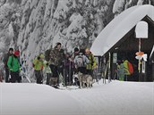 Sněhová nadílka přilákala na Železnorudsko davy běžkařů. V neděli ale horská... Sněhová nadílka přilákala na Železnorudsko davy běžkařů. V neděli ale horská...