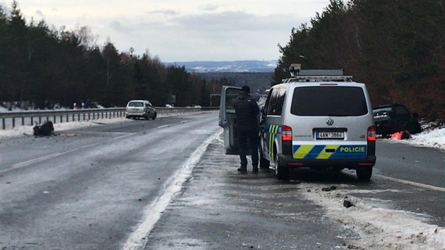 Nehoda t osobnch aut u Kytna (13. 1. 2019)