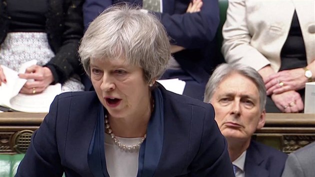 Britsk premirka Theresa Mayov v parlamentu v Londn ped klovm hlasovnm o brexitu (15.1.2019) 