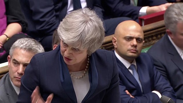 Britsk premirka Theresa Mayov v parlamentu v Londn ped klovm hlasovnm o brexitu (15.1.2019) 