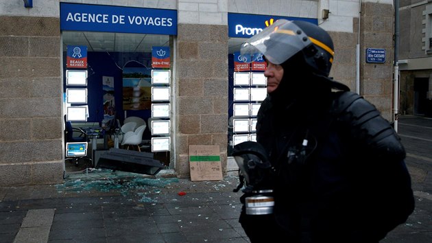 Protesty lutch vest v Nantes (12. ledna 2019)