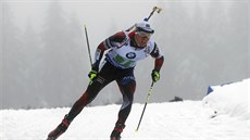Michal Krmá de pi tafet biatlonist v Oberhofu.