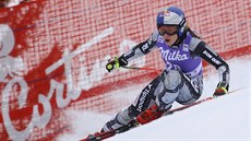 Ester Ledecká při tréninku v italské Cortině d´Ampezzo. Ester Ledecká při tréninku v italské Cortině d´Ampezzo.
