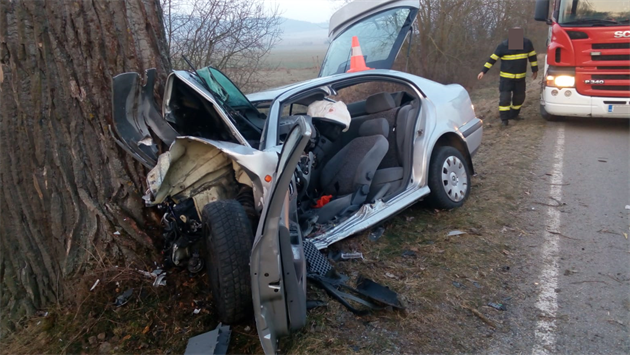 Řidič vyjel u Bavorova ze silnice a narazil do stromu. Nehodu nepřežil. Řidič vyjel u Bavorova ze silnice a narazil do stromu. Nehodu nepřežil.