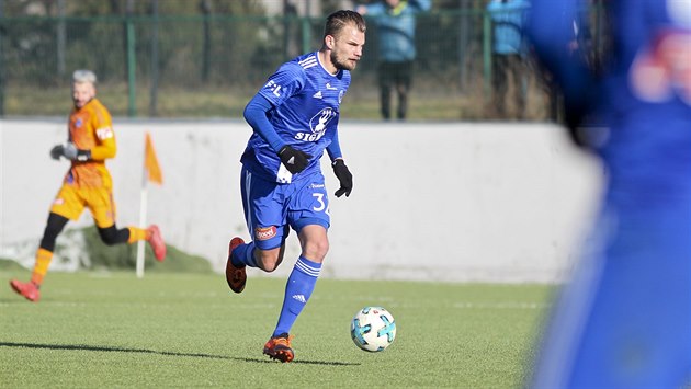 Vít Beneš při své olomoucké premiéře v zápase s Ružomberokem. Vít Beneš při své olomoucké premiéře v zápase s Ružomberokem.