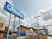 Vlakové nádraží v Chodově na Sokolovsku. Vlakové nádraží v Chodově na Sokolovsku.