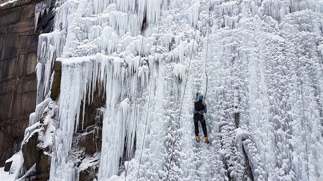 Ledová horolezecká stěna v Liberci