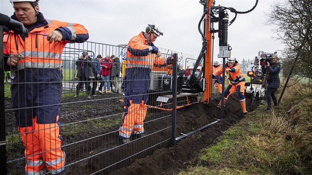 Dánsko zaalo budovat plot na hranici s Nmeckem. (28. ledna 2019)