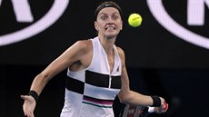 Petra Kvitová ve tvrtfinále Australian Open.