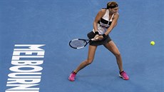 Petra Kvitová ve tvrtfinále Australian Open.