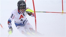 Francouz Clement Noël při slalomu v Kitzbühelu Francouz Clement Noël při slalomu v Kitzbühelu